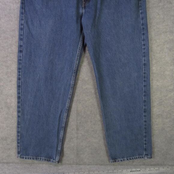 Levi's 550 Jeans Mens 44x32 Blue Relaxed Fit Tapered Leg Denim 5 Pocket Zip Fly - Picture 2 of 9